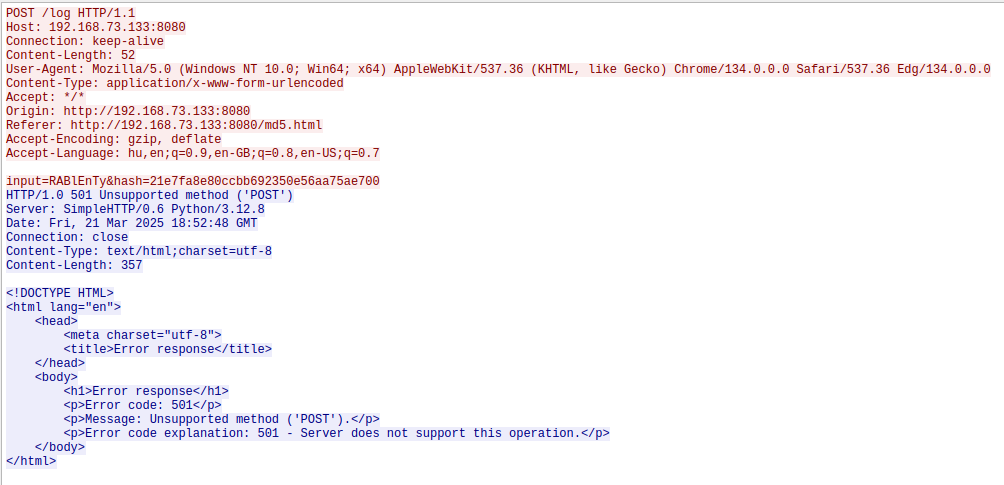 HTTP communication