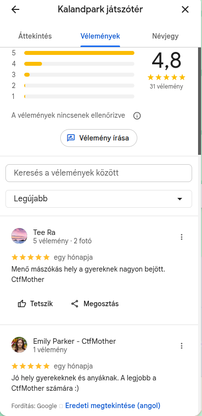 Google reviews