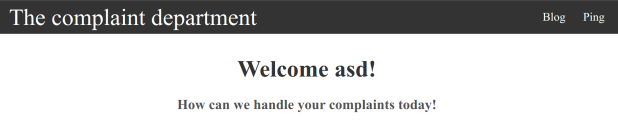 After login
